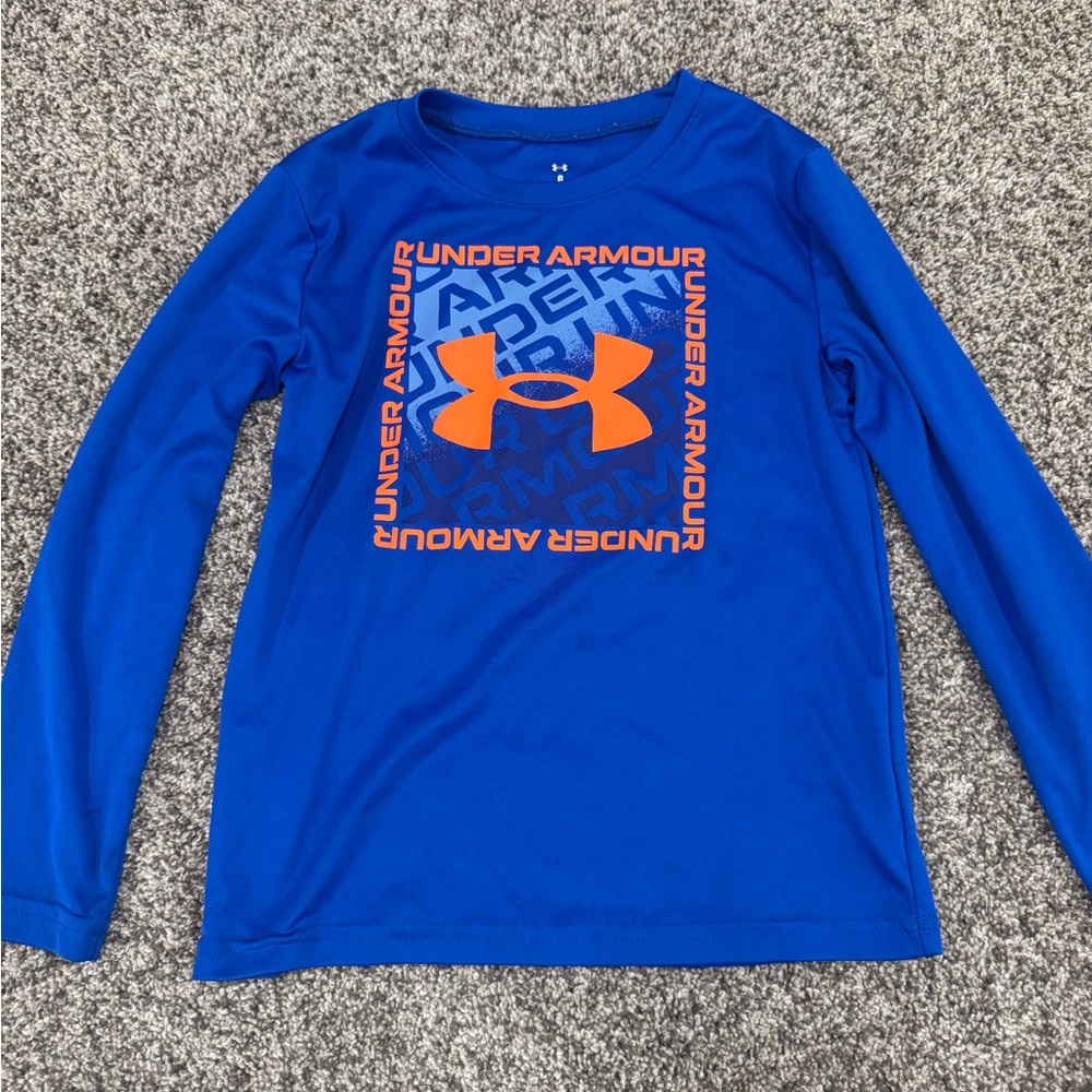 Under Armour Kids Royal Blue Long Sleeve Tee